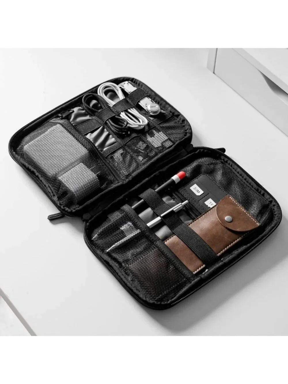 Large Electronic Organizer Travel Case for Tech Accessories, Cord Storage & More